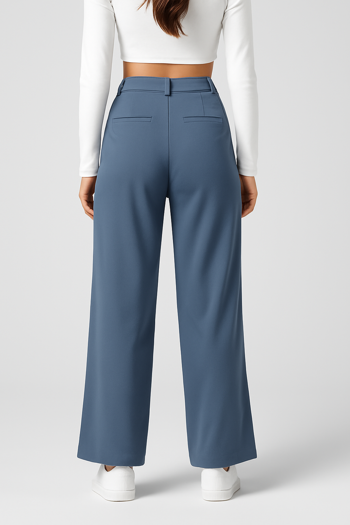 Trousers High Waist Elastic Waist Casual Everyday Comfort Style