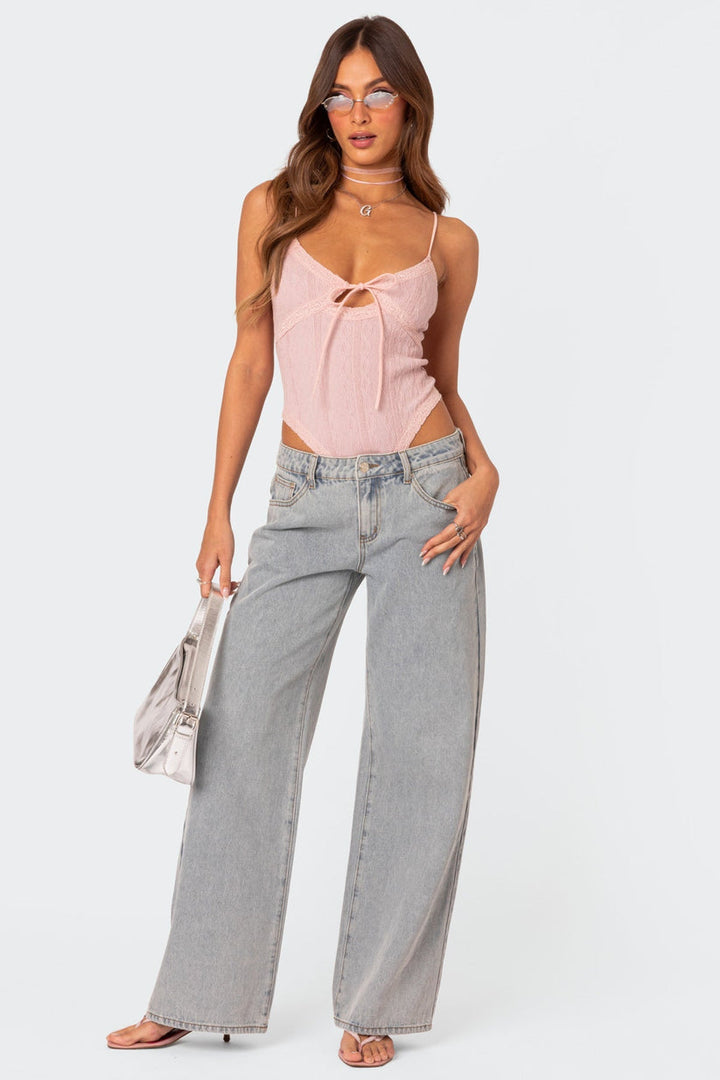 Jeans High Waist Relaxed Fit Straight Leg Casual Style