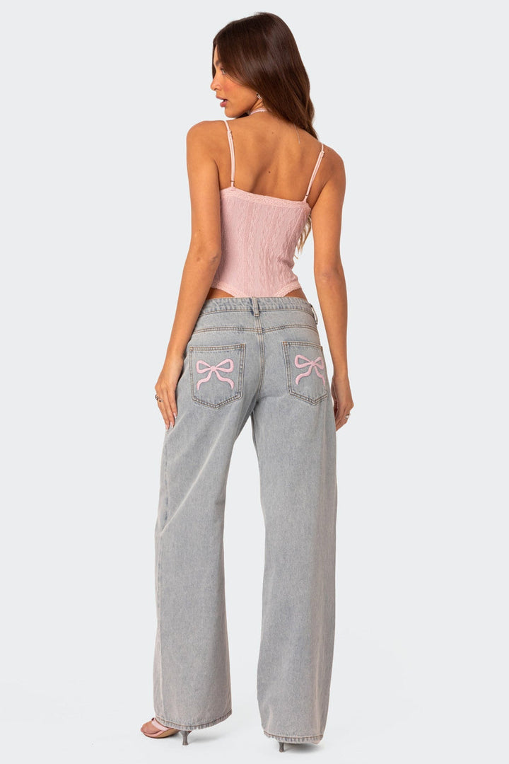 Jeans High Waist Relaxed Fit Straight Leg Casual Style