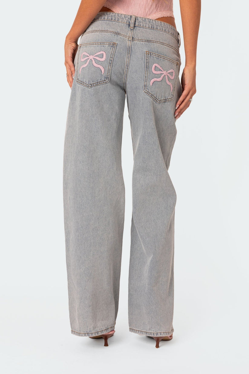 Jeans High Waist Relaxed Fit Straight Leg Casual Style