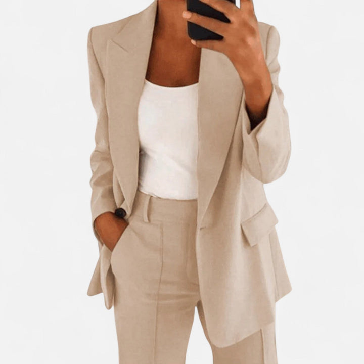 Two Piece Suit Women Structured Fit Elegant Tailored Style Modern Look