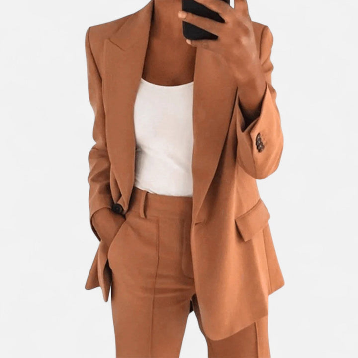 Two Piece Suit Women Structured Fit Elegant Tailored Style Modern Look