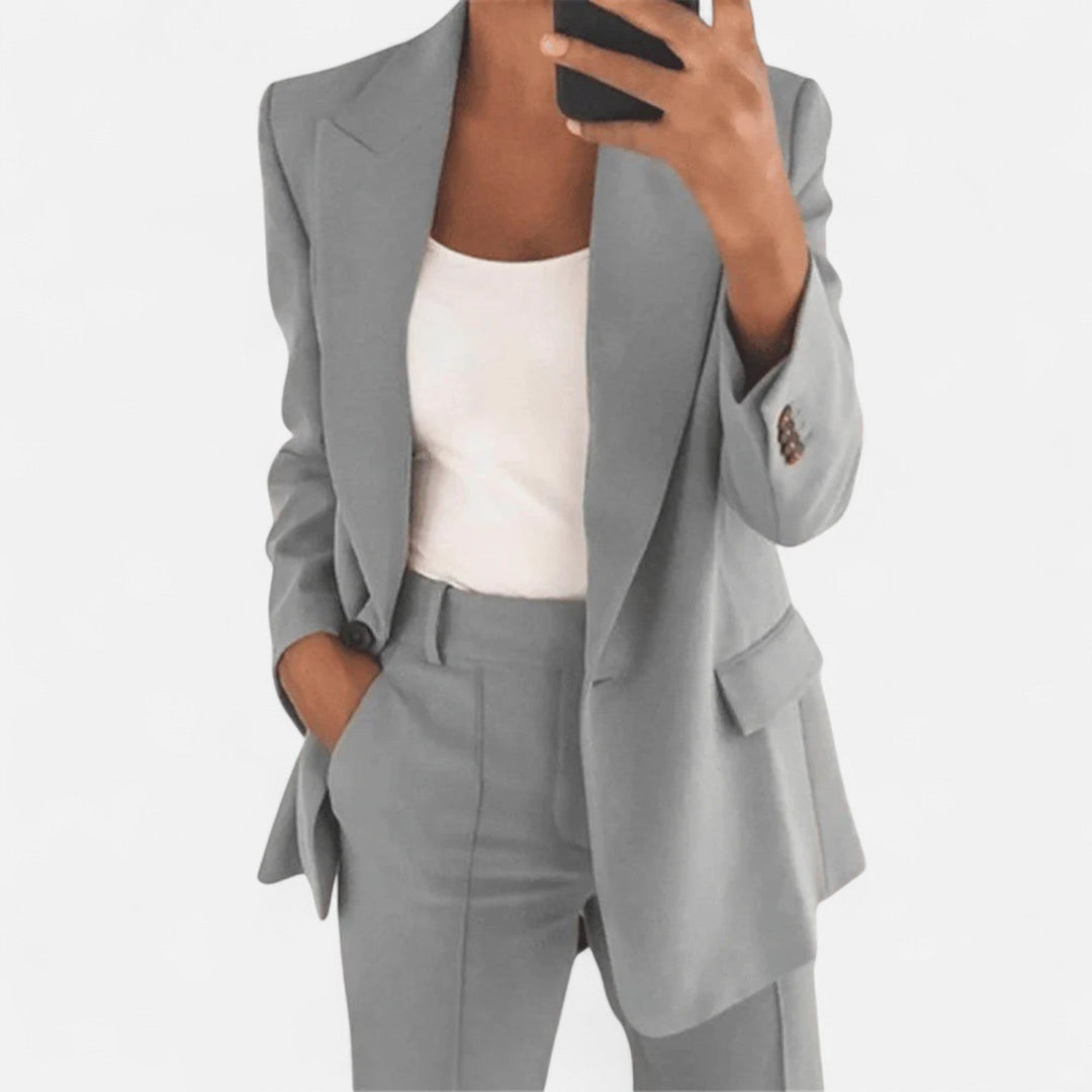 Two Piece Suit Women Structured Fit Elegant Tailored Style Modern Look