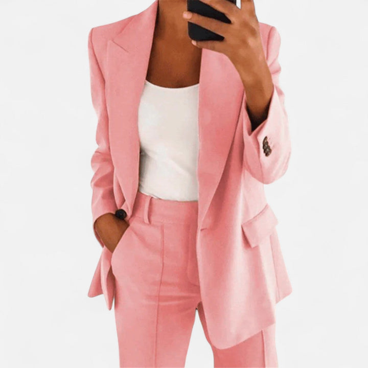 Two Piece Suit Women Structured Fit Elegant Tailored Style Modern Look