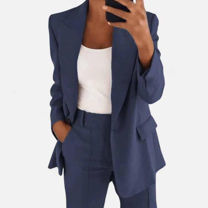 Two Piece Suit Women Structured Fit Elegant Tailored Style Modern Look