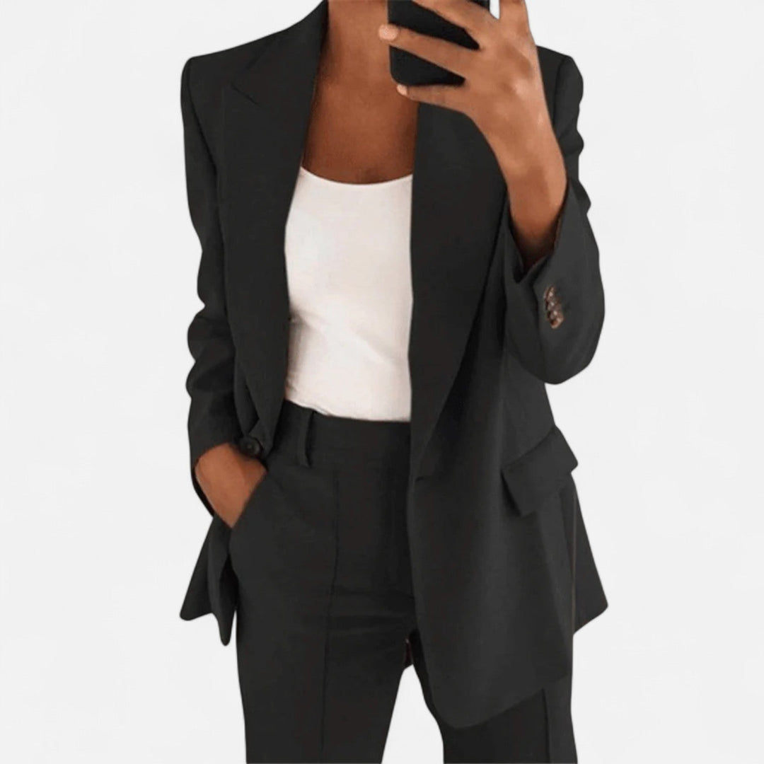 Two Piece Suit Women Structured Fit Elegant Tailored Style Modern Look