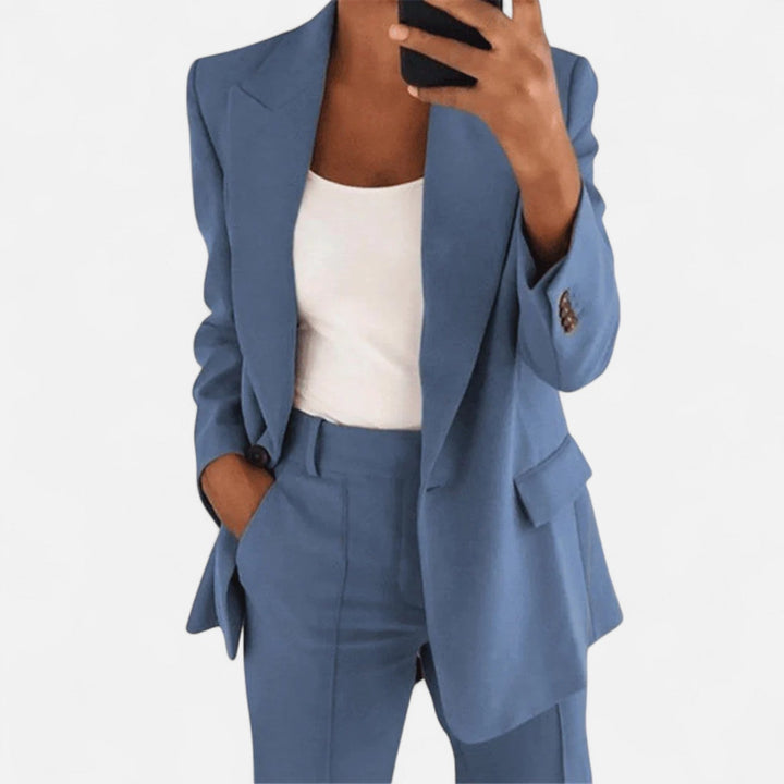 Two Piece Suit Women Structured Fit Elegant Tailored Style Modern Look