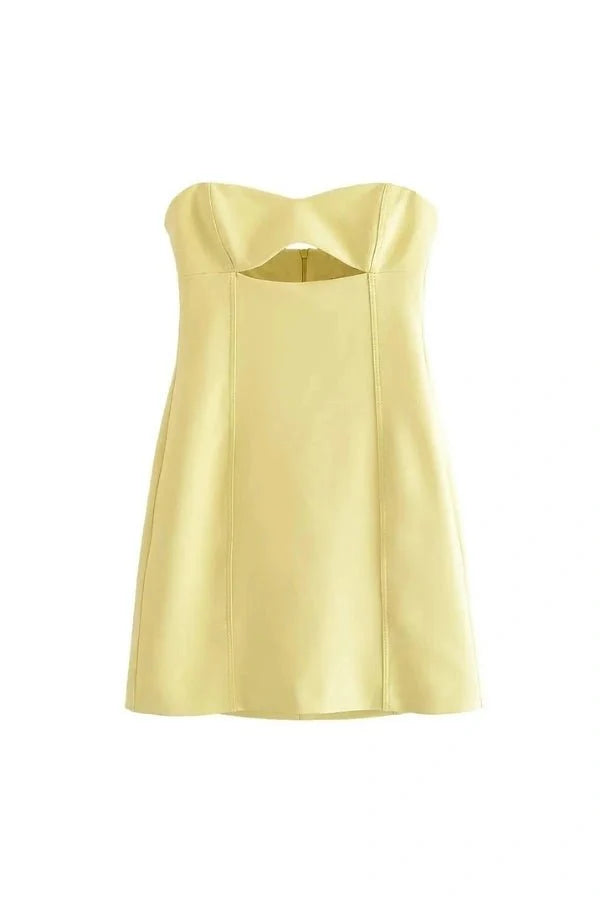 Strapless Mini Dress A-Line Fit Flattering Silhouette Summer Style