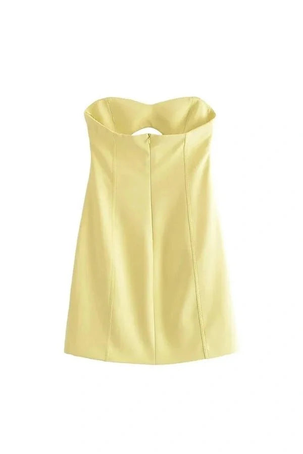 Strapless Mini Dress A-Line Fit Flattering Silhouette Summer Style