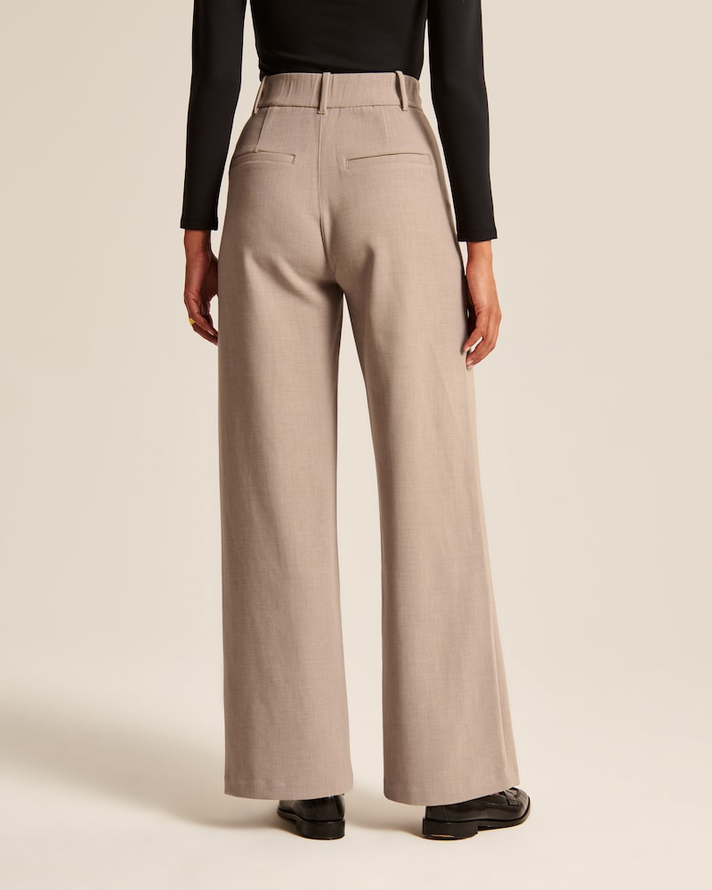 Trousers Wide Leg High Waist Minimalist Elegant Everyday Style