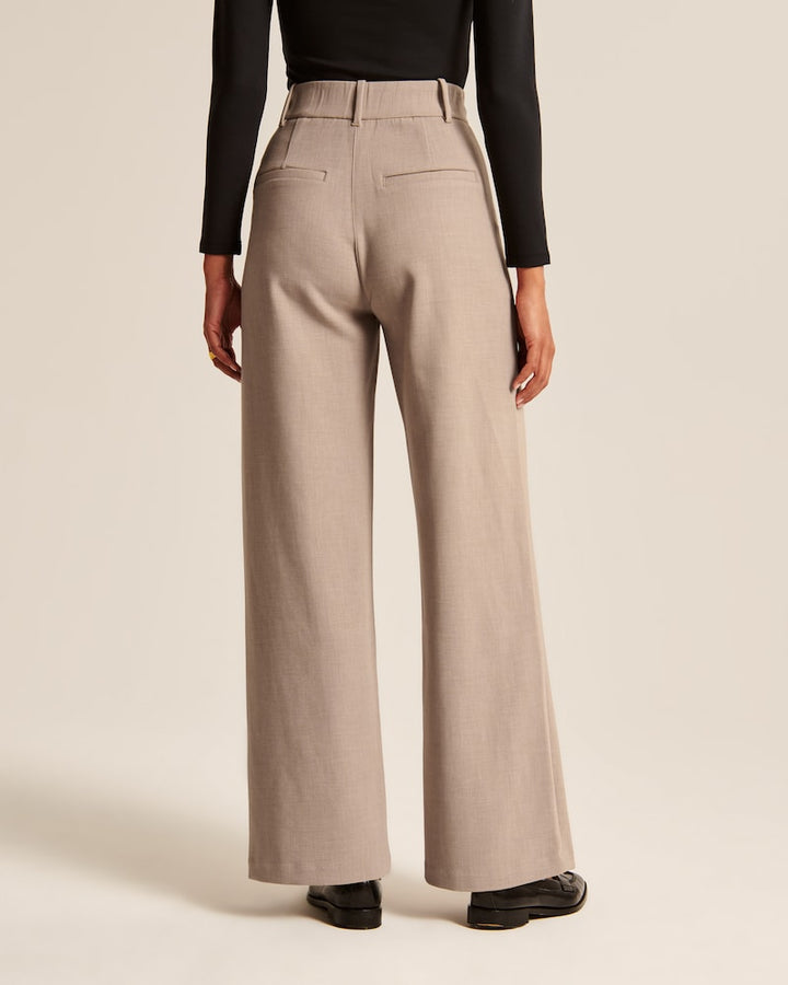 Trousers Wide Leg High Waist Minimalist Elegant Everyday Style