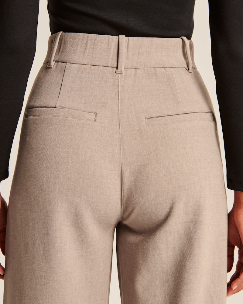 Trousers Wide Leg High Waist Minimalist Elegant Everyday Style