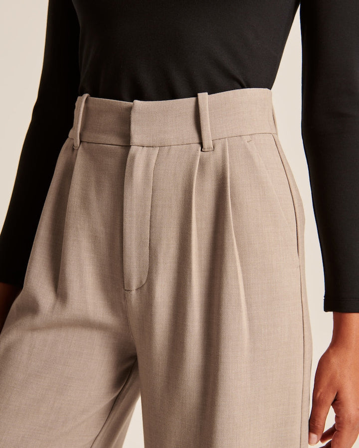 Trousers Wide Leg High Waist Minimalist Elegant Everyday Style