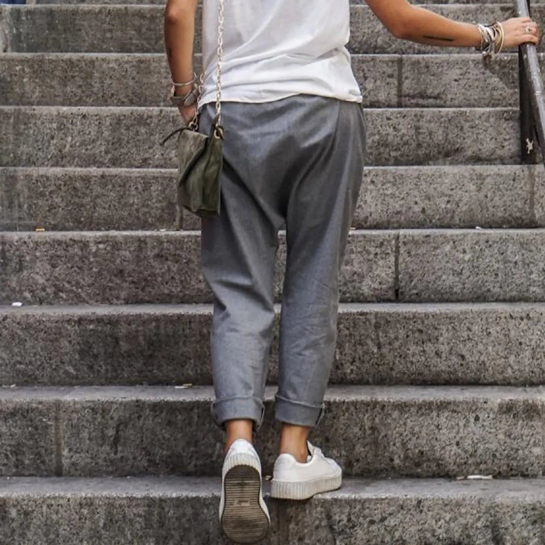 Trousers Baggy Fit Relaxed Leg Casual Everyday Style