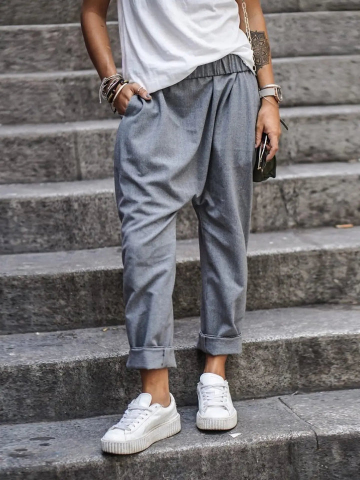 Trousers Baggy Fit Relaxed Leg Casual Everyday Style