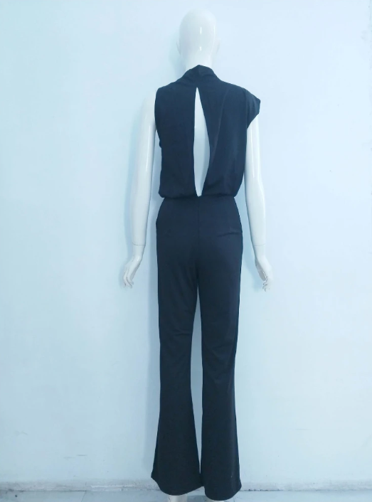 One Shoulder Jumpsuit Wide Leg Elegant Tailored Fit Style