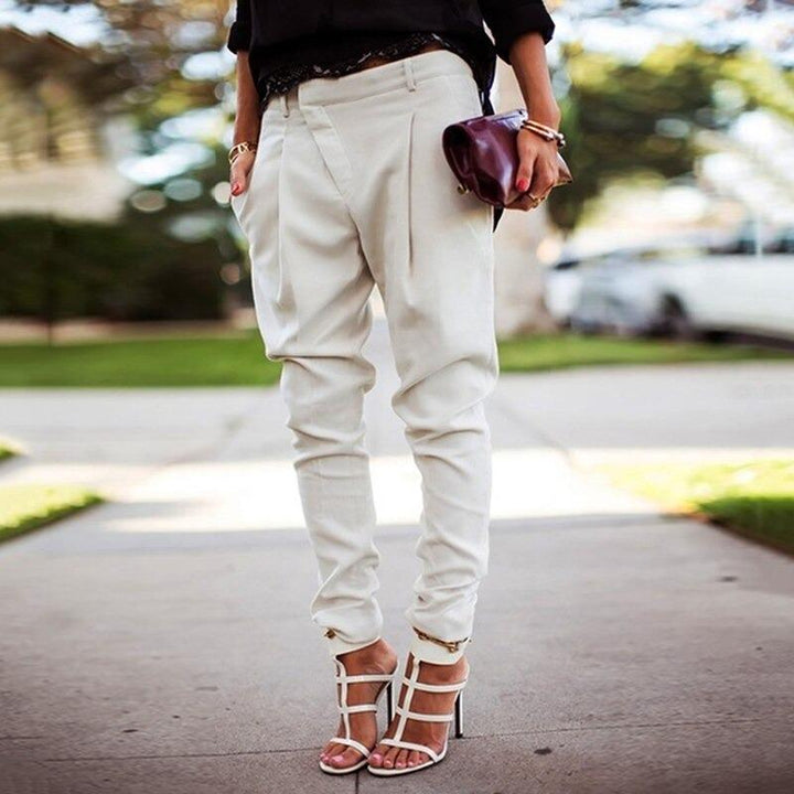 Trousers High Waist Elegant Tailored Fit Straight Leg Style