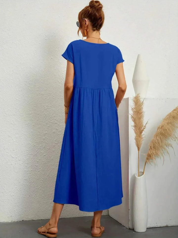 Midi Dress Elegant Fluid Silhouette Luxe Feminine Style
