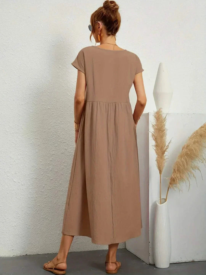 Midi Dress Elegant Fluid Silhouette Luxe Feminine Style
