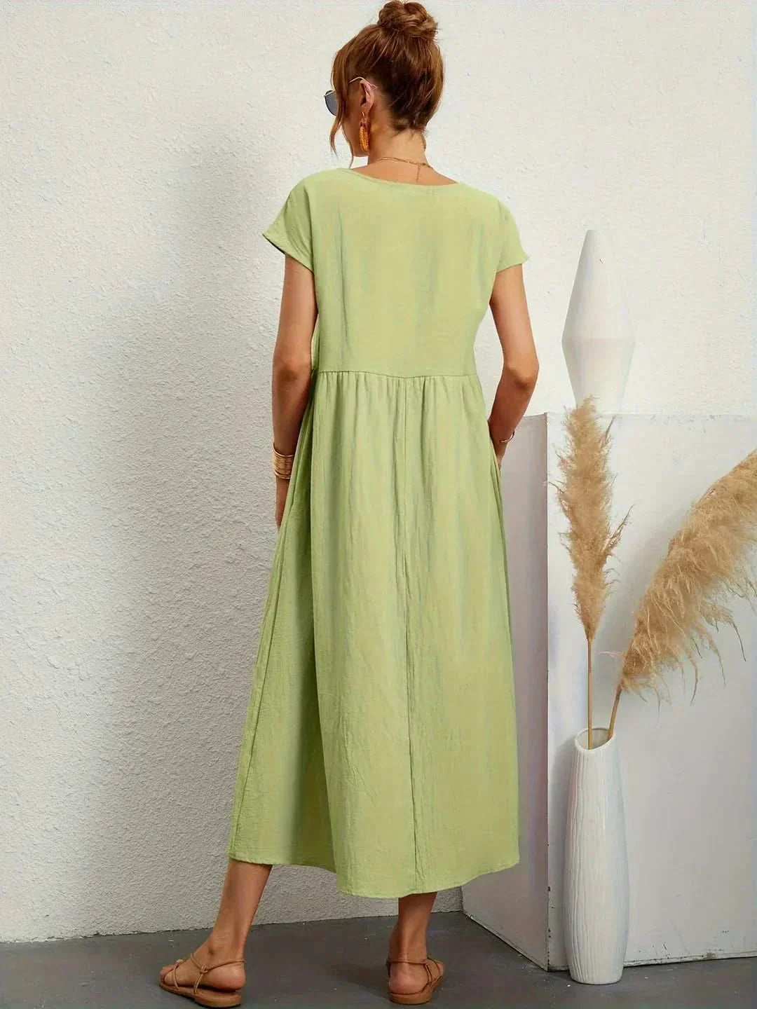Midi Dress Elegant Fluid Silhouette Luxe Feminine Style