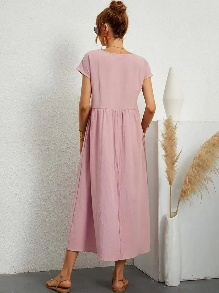 Midi Dress Elegant Fluid Silhouette Luxe Feminine Style