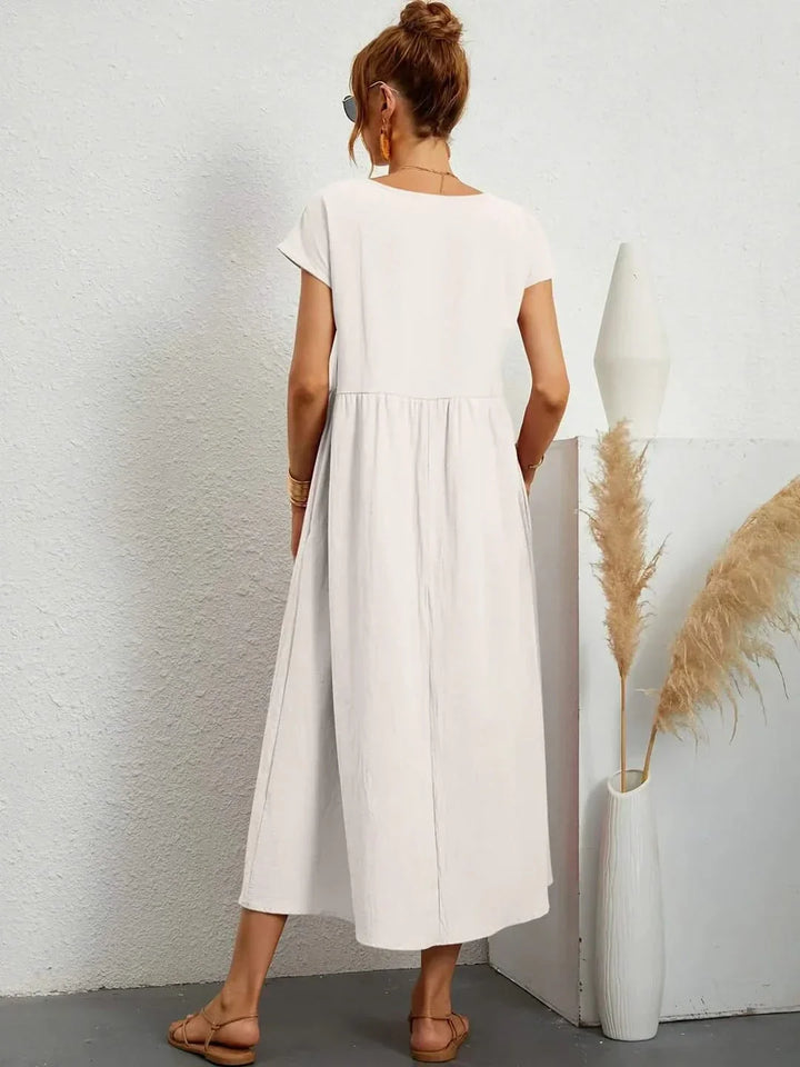 Midi Dress Elegant Fluid Silhouette Luxe Feminine Style
