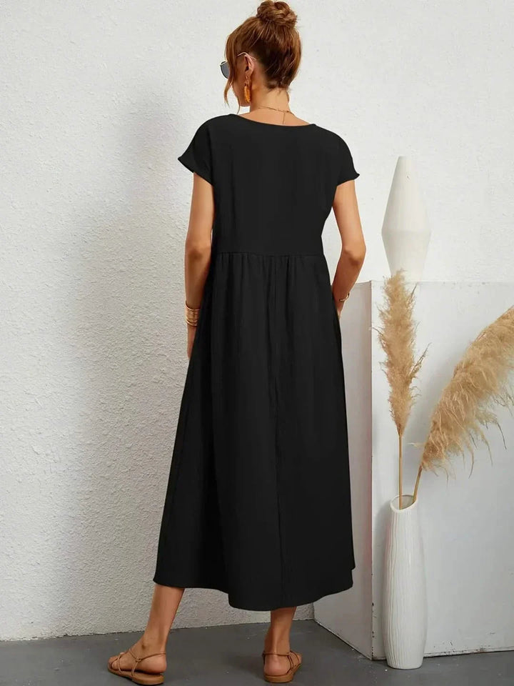 Midi Dress Elegant Fluid Silhouette Luxe Feminine Style