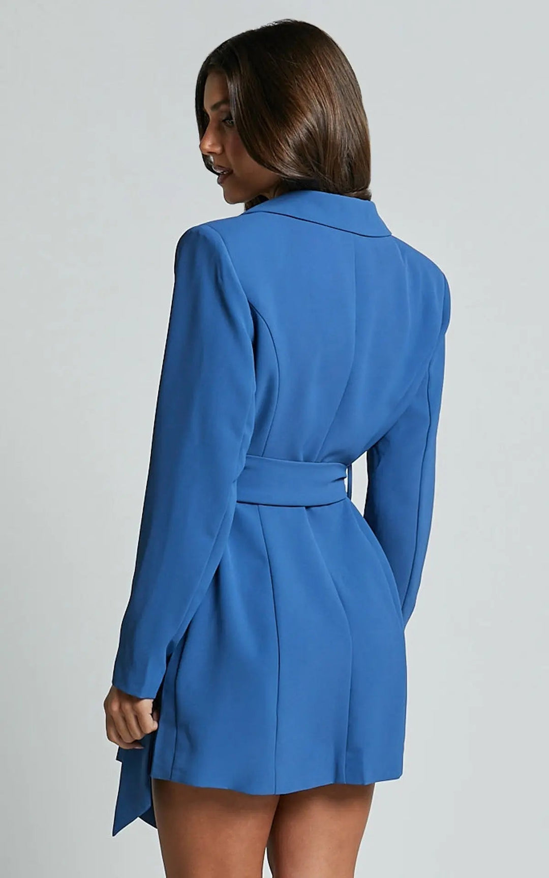 Blazer Dress Belted Women Tailored Fit Elegant Style