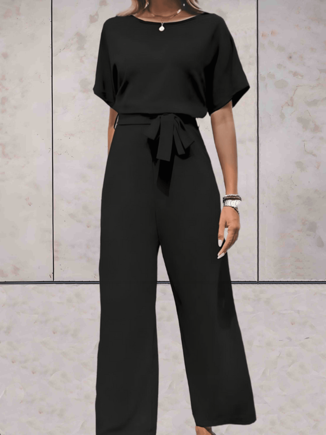 Jumpsuit Elegant Tailored Fit Wide Leg Evening Style