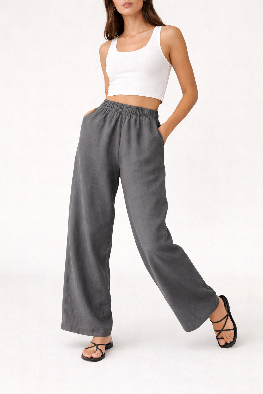 Relaxed Fit Linen Pants
