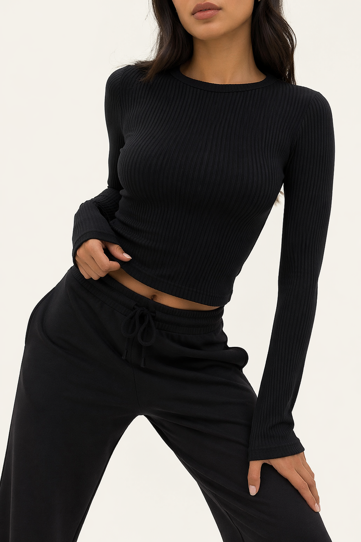 Ribbed Long Sleeve Top