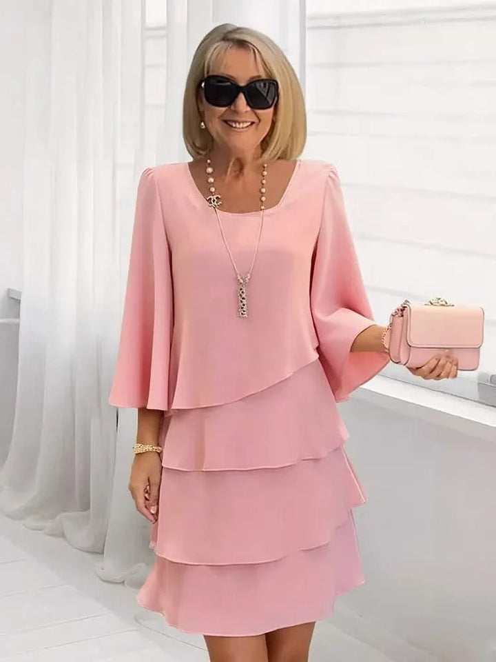 Ruffle Midi Dress Elegant Flowing Silhouette Feminine Style