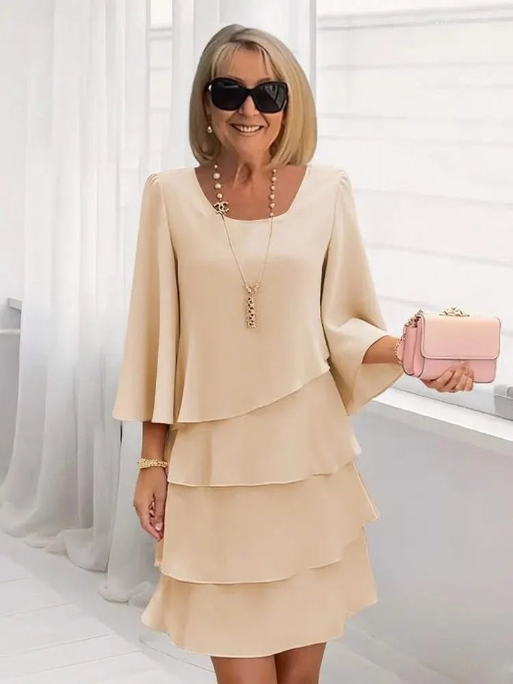 Ruffle Midi Dress Elegant Flowing Silhouette Feminine Style