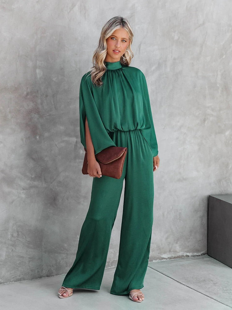 Jumpsuit Sleeveless Wide Leg Elegant Relaxed Fit Style