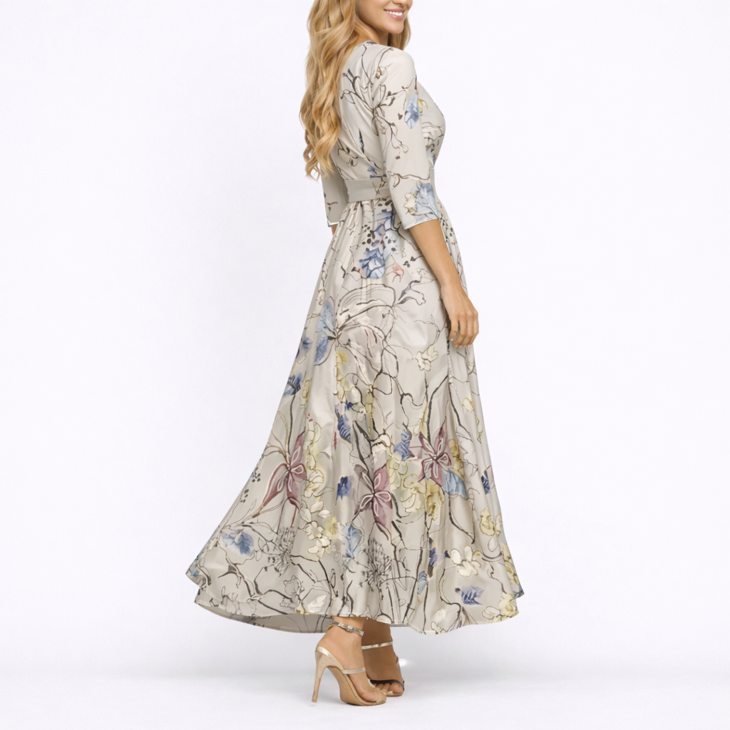 Maxi Dress Floral Print Elegant Flowing Silhouette Feminine Style