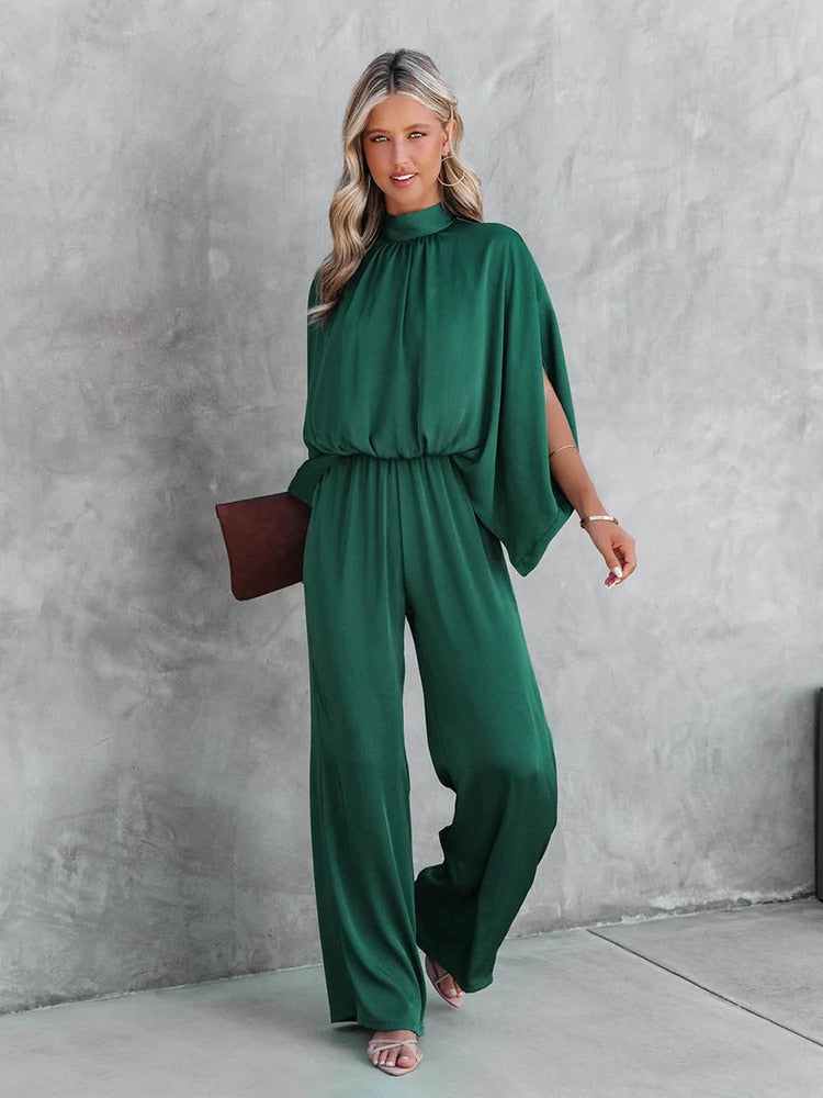 Jumpsuit Sleeveless Wide Leg Elegant Relaxed Fit Style