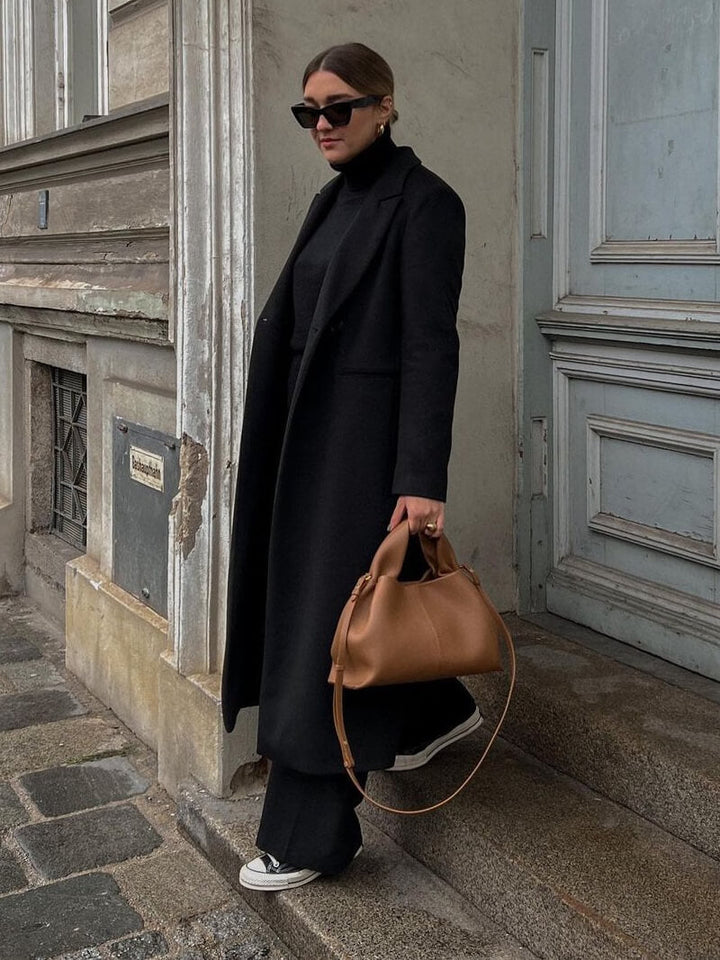 Structured Faux Leather Tote Bag for Women