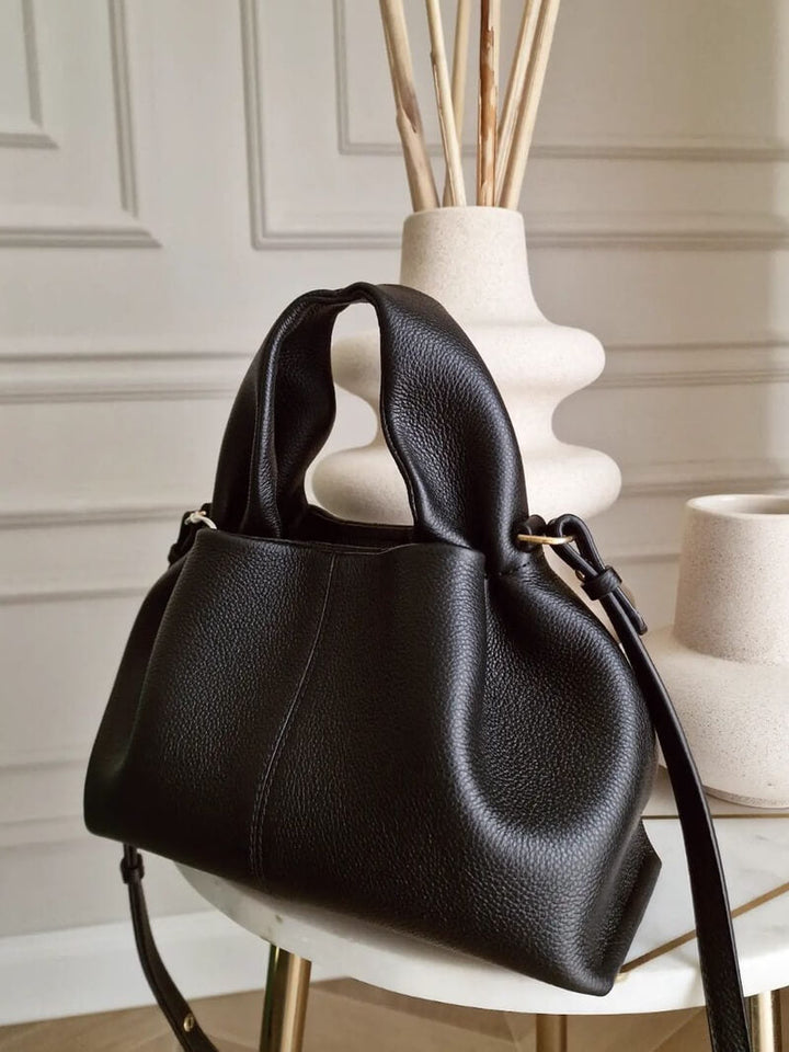 Structured Faux Leather Tote Bag for Women