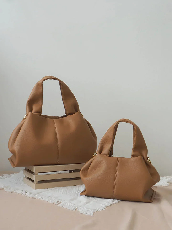 Structured Faux Leather Tote Bag for Women