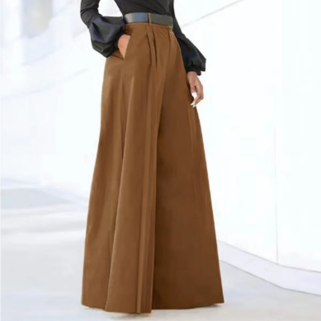 Trousers High Waist Wide Leg Palazzo Elegant Flowing Style
