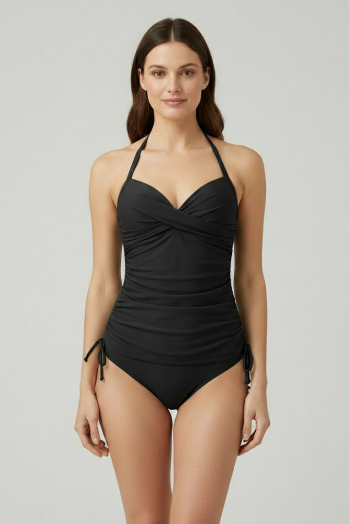 Fitted Tankini Ruffle Detail Summer Swimwear Stylish Fit