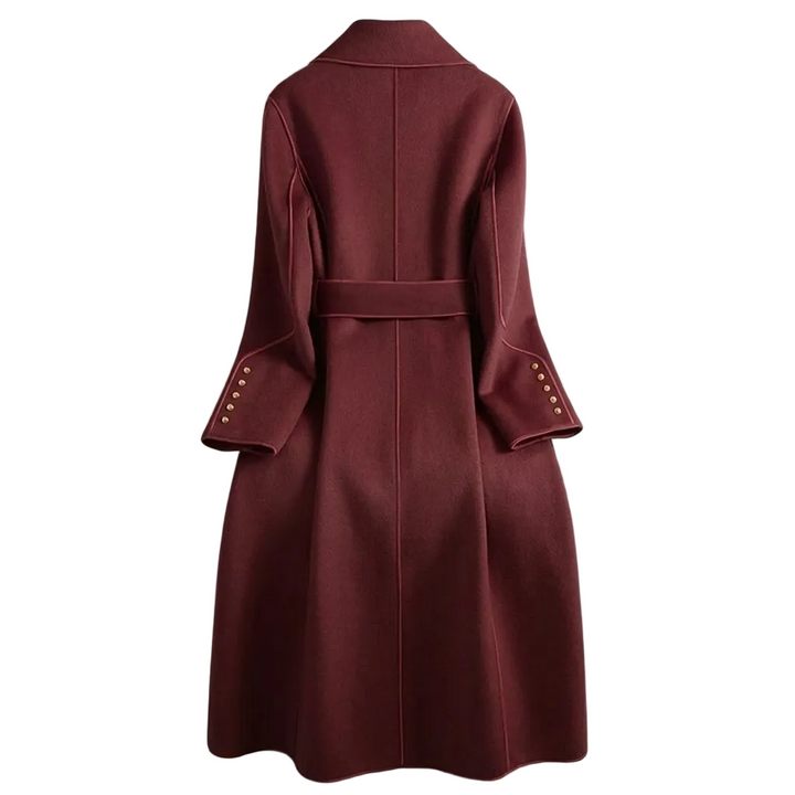 Womens Trench Coat with Tie Waist and Double Breasted Design