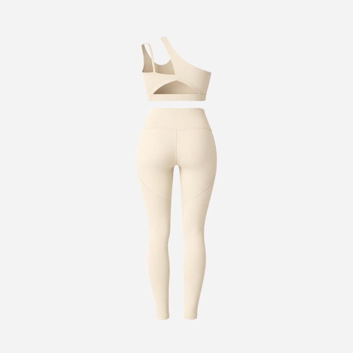 Two Piece Set One Shoulder Sports Bra High Waist Leggings Activewear Set