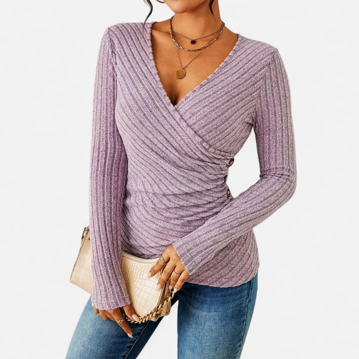 Top Long Sleeve Sculpting Fit Premium Elegant Style