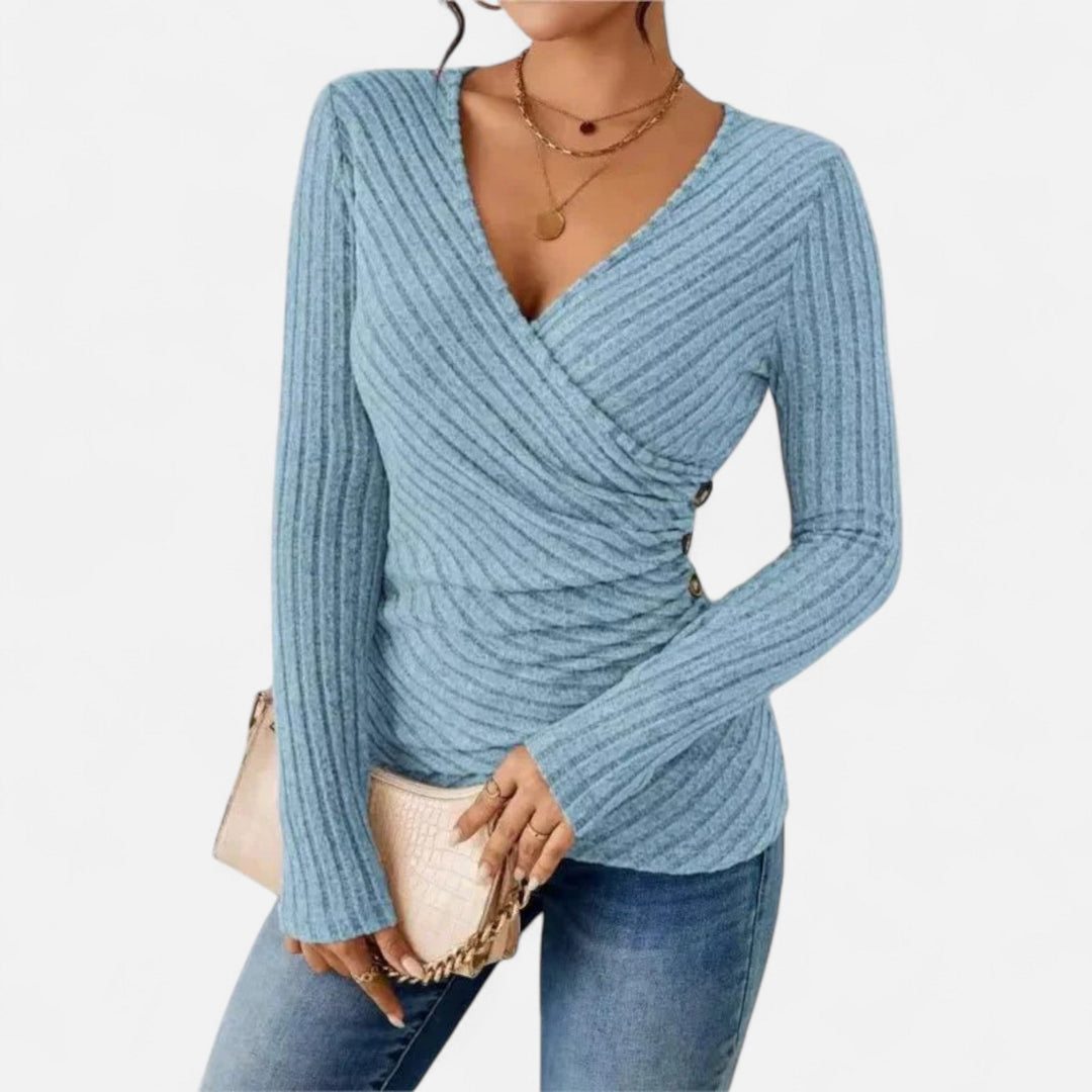 Top Long Sleeve Sculpting Fit Premium Elegant Style