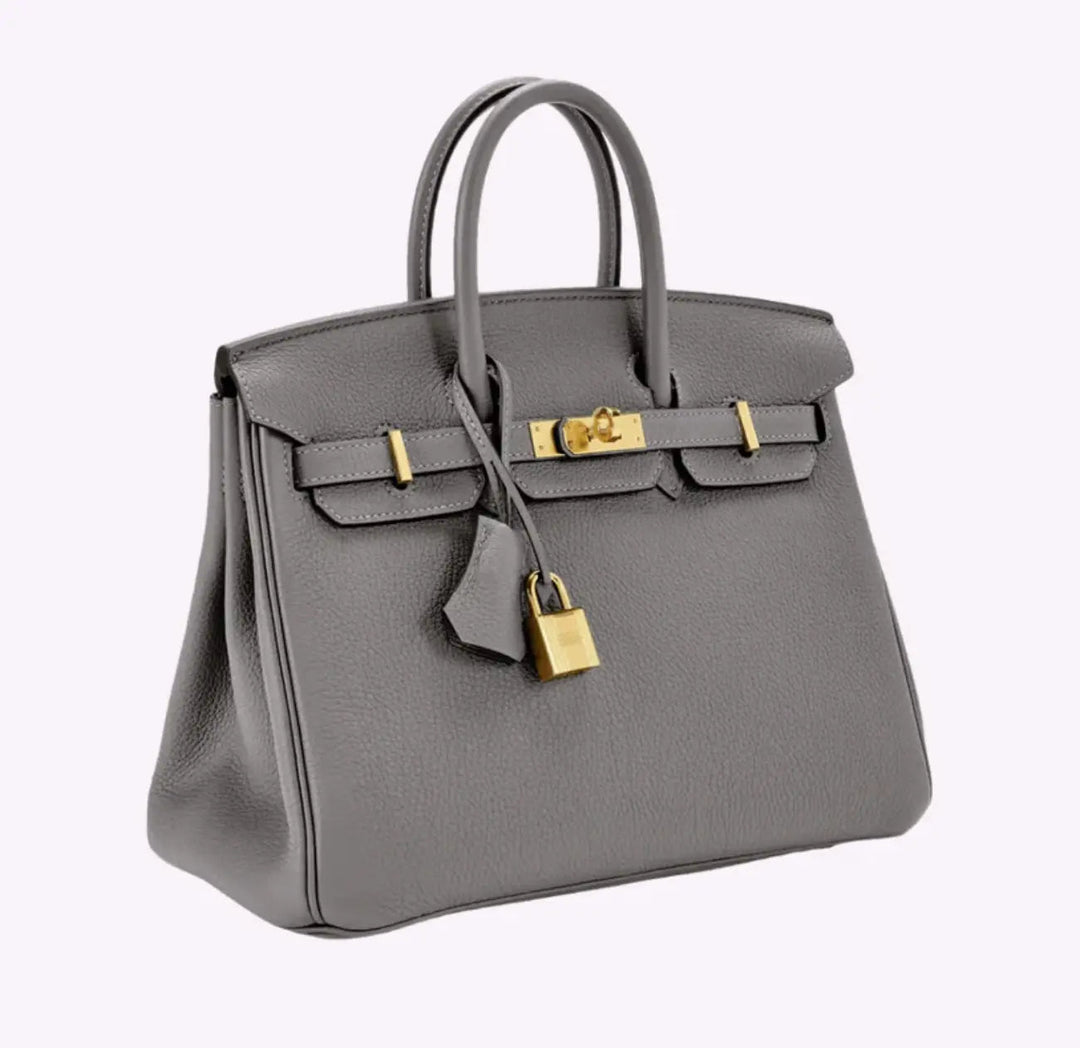 Top Handle Handbag with Shoulder Strap and Lock Closure for Women