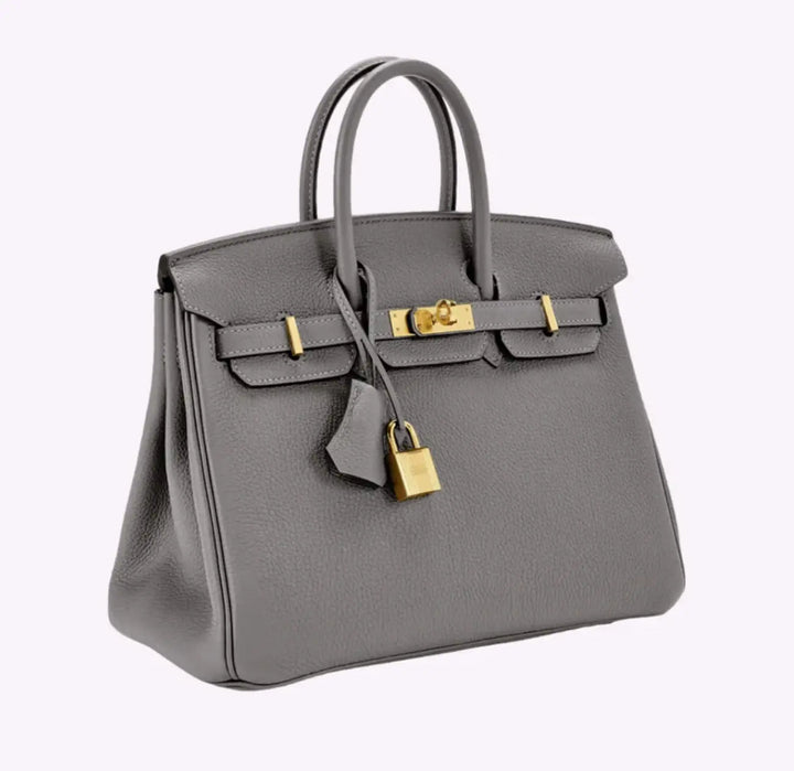 Top Handle Handbag with Shoulder Strap and Lock Closure for Women