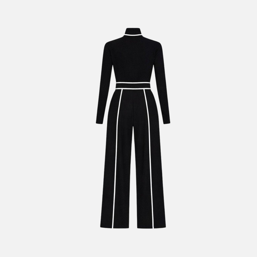 Tailored Wide Leg Jumpsuit with Belt – Elegant Modern Silhouette