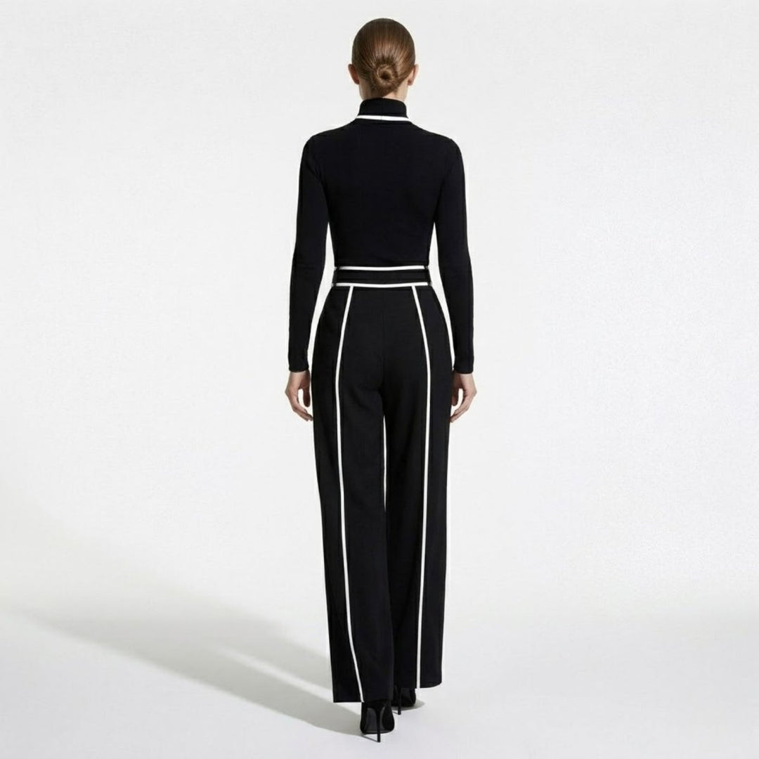 Tailored Wide Leg Jumpsuit with Belt – Elegant Modern Silhouette