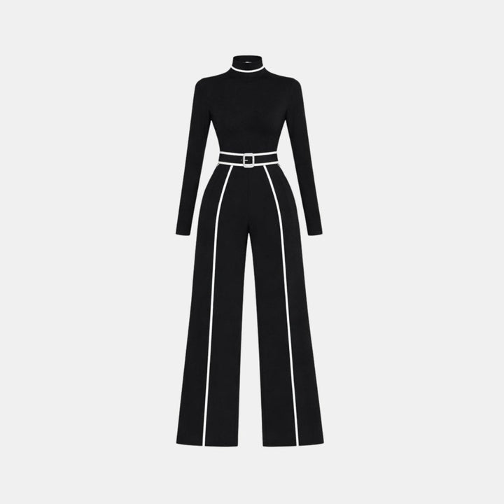 Tailored Wide Leg Jumpsuit with Belt – Elegant Modern Silhouette